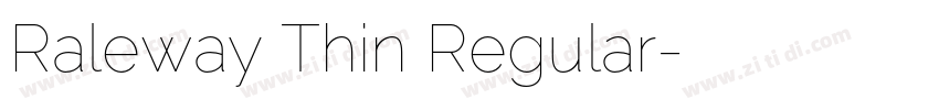 Raleway Thin Regular字体转换